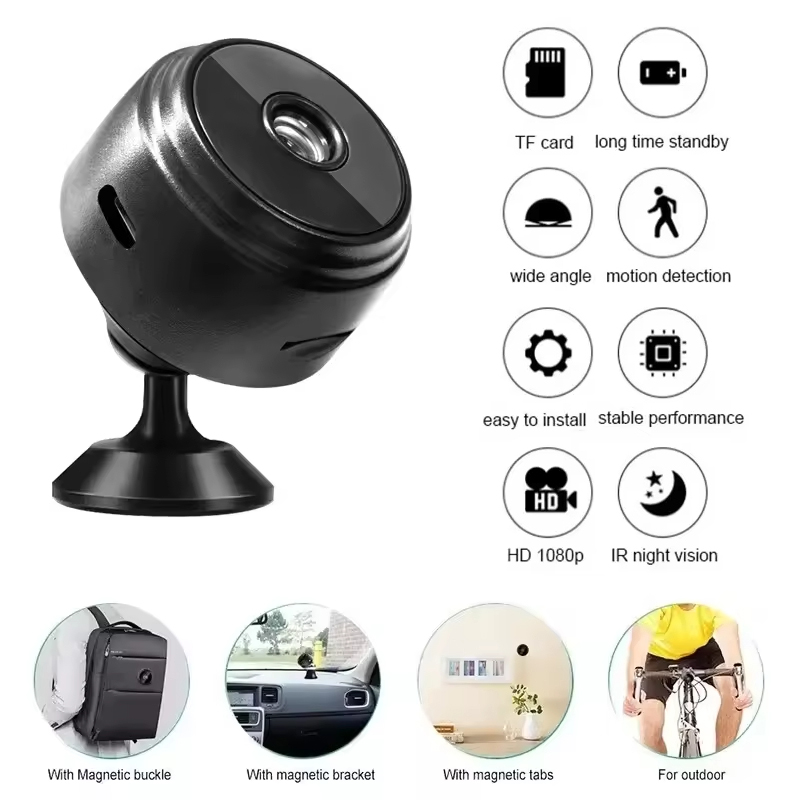 Home Security La - A9 ミニ WiFi HD 1080P セキュリティカメラワイヤレス監視保護リモートモニター監視ビデオカメラ幼児ペット家庭用