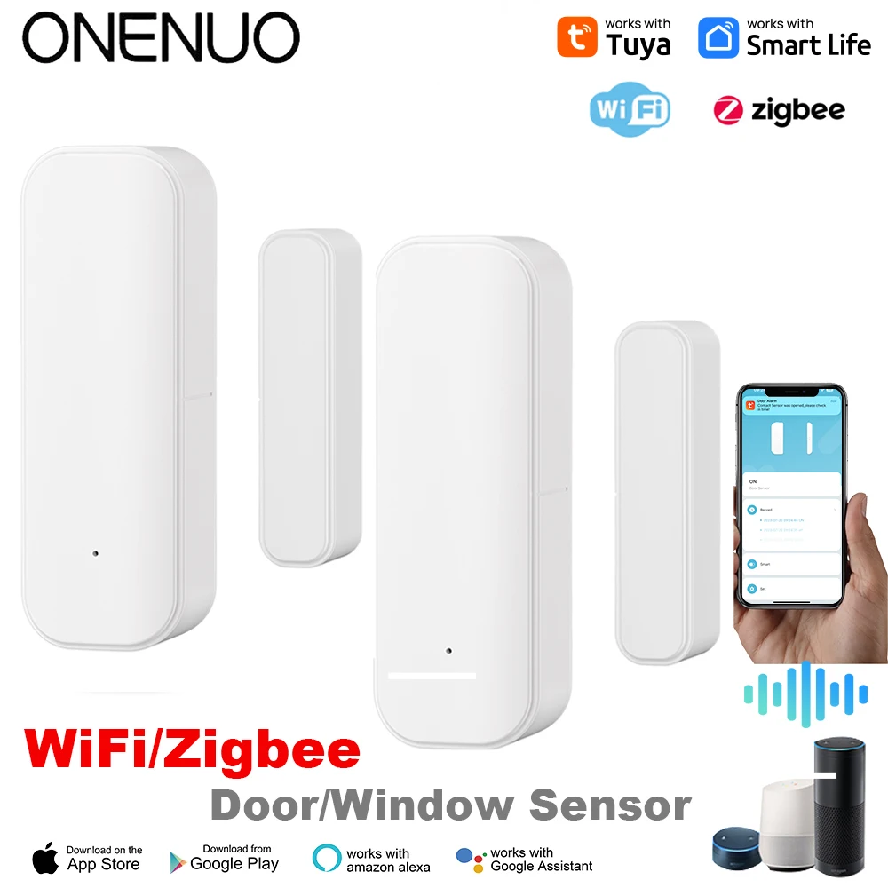 Home Security Battery - Tuya WiFi Zigbee 窓ドアセンサー バッテリー付き スマートホームセキュリティ警報システム