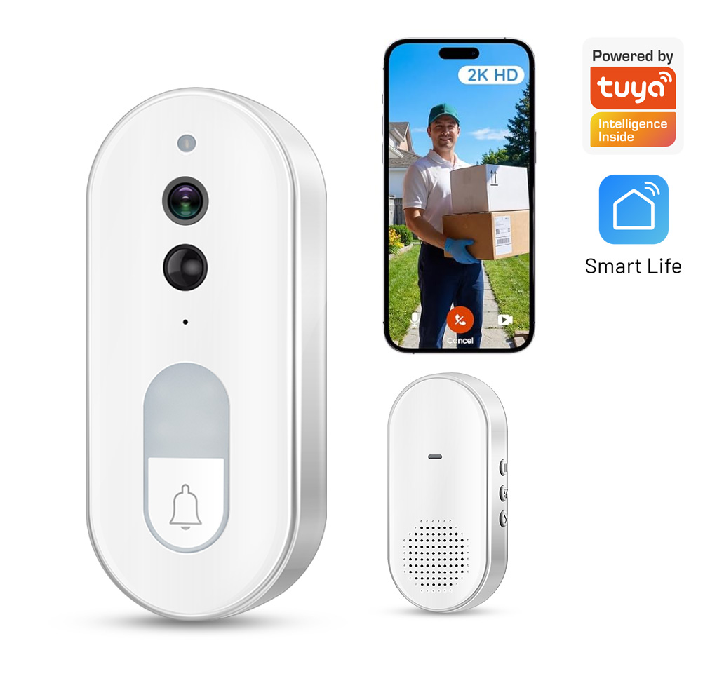 Home Security Monitoring Service - Tuya スマートビデオドアベル ワイヤレス 1080P HD 屋外カメラ