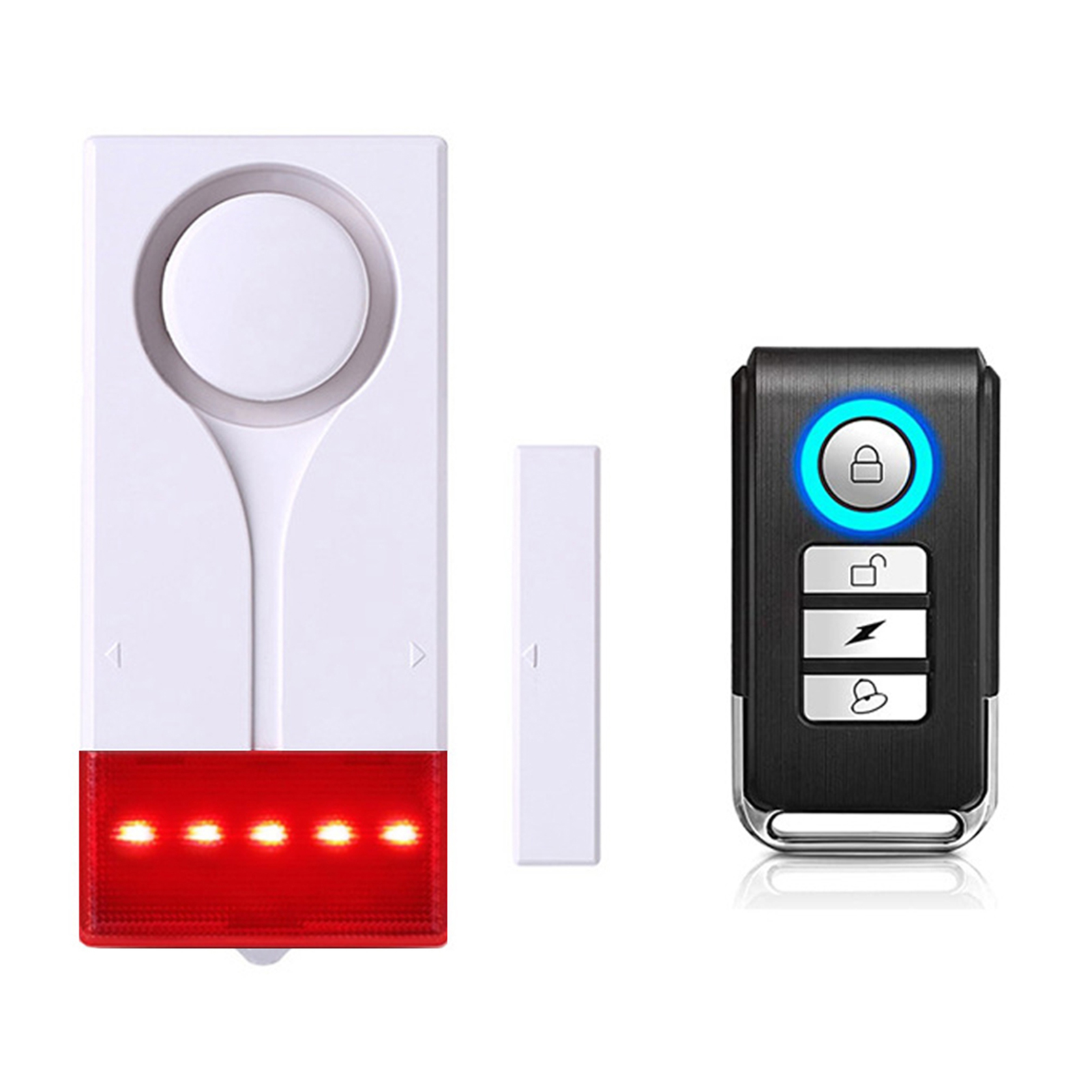 Window Alarm Sensor - 盗難防止アラーム 110db 大音量のドアと窓のアラーム ワイヤレス振動アラーム リモコン付き 自転車セキュリティセンサー