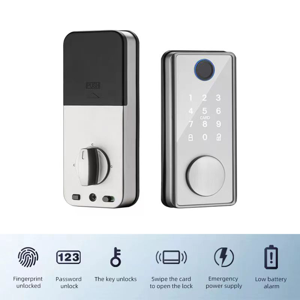 Home Security Battery - Tuya スマートドアロック指紋アクセス制御ホームセキュリティ電子ゲートオープナー RFID キーパッド生体認証デジタル磁気リーダー