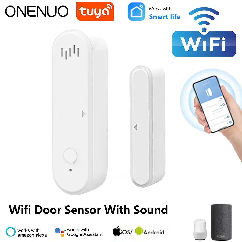 Window Alarm Sensor - ONENUO Tuya スマート WiFi ドアセンサー 80dB