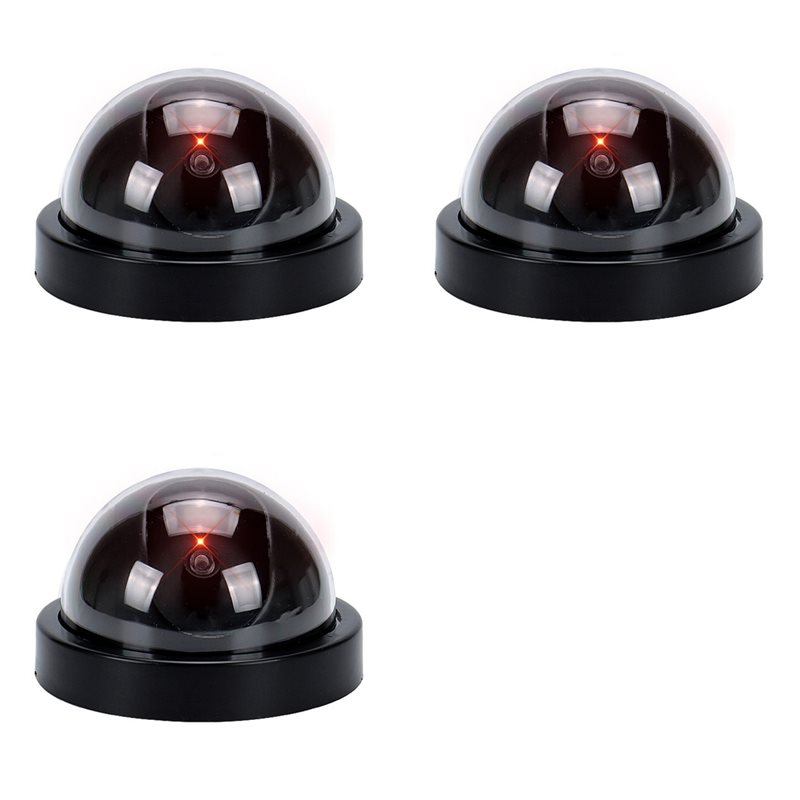Home Security Business - B63B-3X ダミー偽監視ドームカメラ、点滅LED付き、本物そっくりの外観、家庭やビジネスのセキュリティに最適