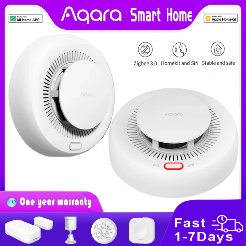 Home Security Xiaomi - 新しい Aqara 煙探知機 Zigbee スマート火災警報器モニターサウンドアラートホームセキュリティアプリリモコン Xiaomi