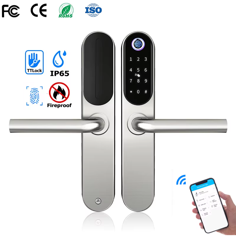 Home Security Tips - 304 ステンレス鋼デジタルスマートロックアルミスライドドアキーレスホームセキュリティ TUYA TTlock 防水ドアロック