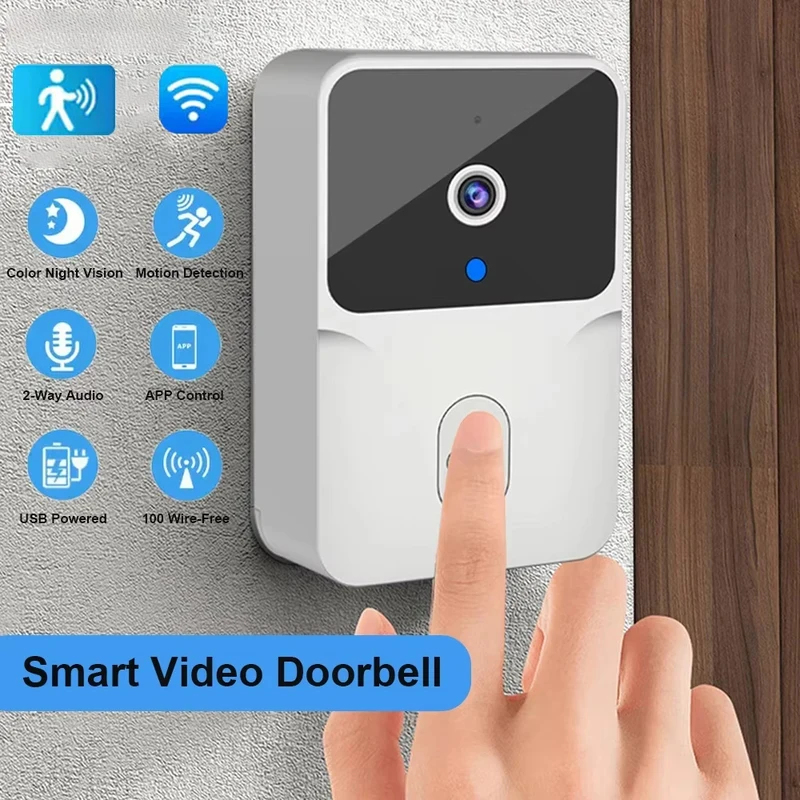 Home Security Monitoring Service - スマートホーム WiFi ビデオドアベル ワイヤレス電話 双方向インターホンシステム IR