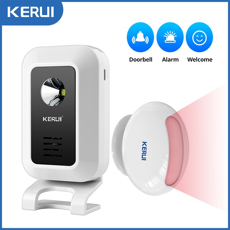 Window Alarm Sensor - Kerui m7モーションセンサーセキュリティアラーム32曲ドアベルチャイムワイヤレススマートホームledナイトライトドア窓店店