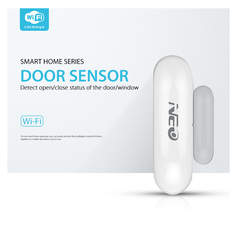 Window Alarm Sensor - Tuya WiFi ドア&窓センサー インテリジェントワイヤレスドア磁気検出器 アラーム開閉状態を検出 小型でコンパクト