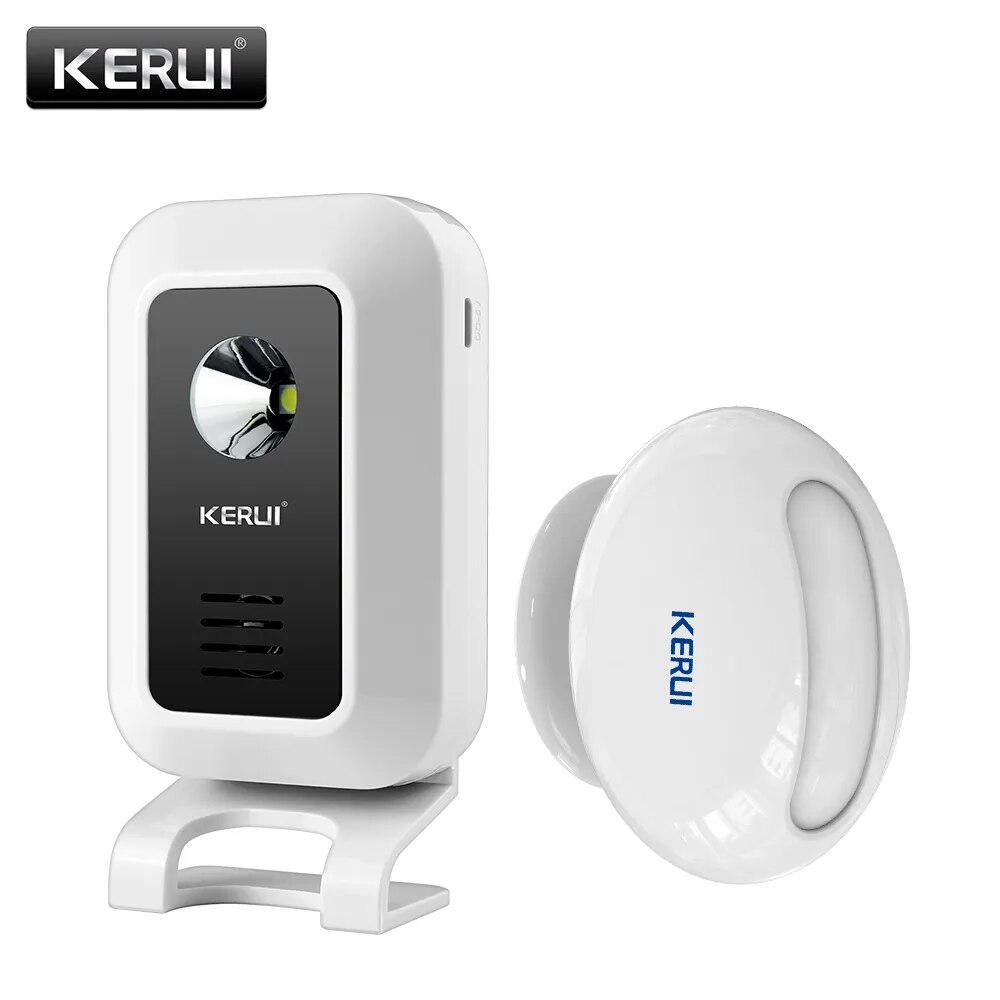 Window Alarm Sensor - Kerui m7モーションセンサーセキュリティアラーム32曲ドアベルチャイムワイヤレススマートホームledナイトライトドア窓店店