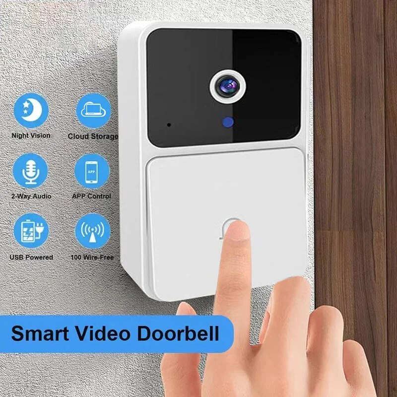 Home Security Features - ホームセキュリティ用ワイヤレスWiFiビデオドアベル - HDカメラ、ナイトビジョン、双方向インターコム、音声変更機能