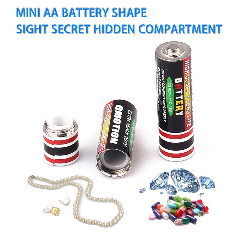 Home Security Battery - ミニサイト秘密隠しコンパートメント 48 ミリメートル乾電池 AA 空ケース非表示現金ジュエリー丸薬家庭用旅行屋外金庫