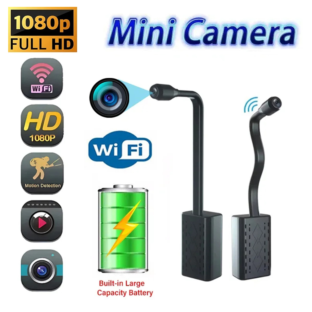 Home Security La - HD 1080P ミニカメラモーション検出 WiFi カメラビデオレコーダー屋内ホームセキュリティ監視ビデオカメラサポートリモートビュー