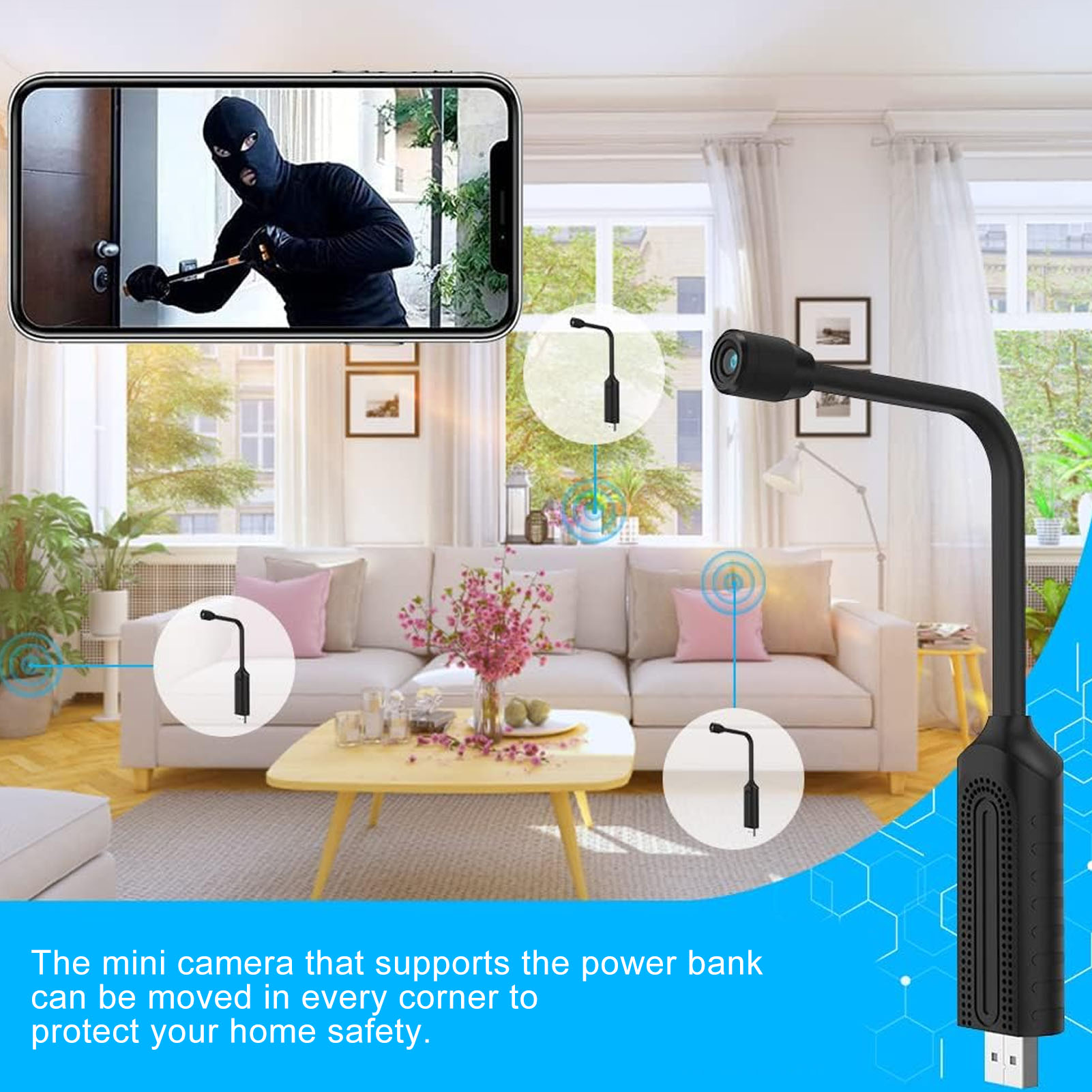 ミニwifiワイヤレスセキュリティカメラ,正確な色再現,家庭 - Home Security Monitoring Service のレビューと価格