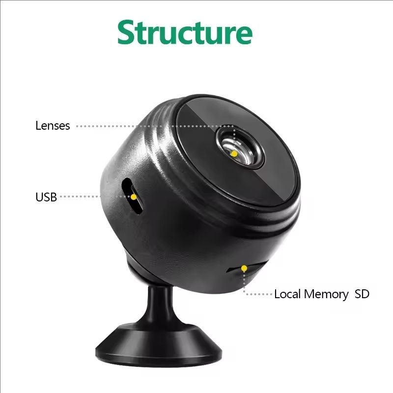 1080P HD WiFiミニカメラ ワイヤレス暗視機能付き - Home Security La のレビューと価格