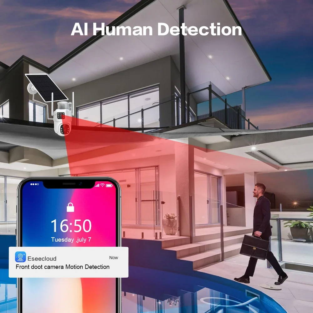 ソーラーcctvカメラシステム,デュアルレンズ,nvrキット - Home Security With Monitoring のレビューと価格