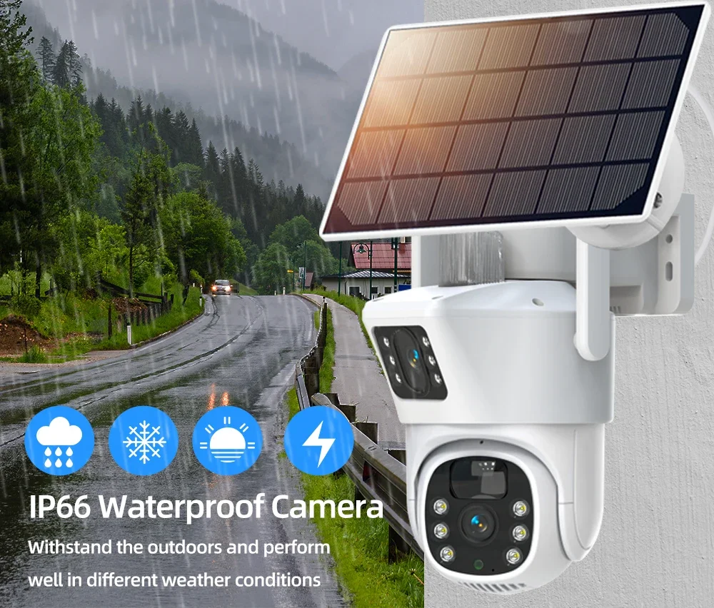 ソーラーcctvカメラシステム,デュアルレンズ,nvrキット - Home Security With Monitoring のレビューと価格