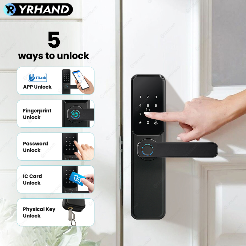 Bluetooth TTLockアプリ対応 指紋認証ロック  - Home Security Battery のレビューと価格