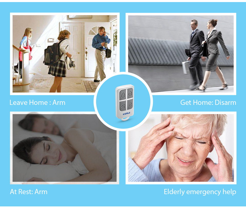 Kerui-ポータブルワイヤレスリモコン,高速,4ボタン,w - Home Security With Monitoring のレビューと価格
