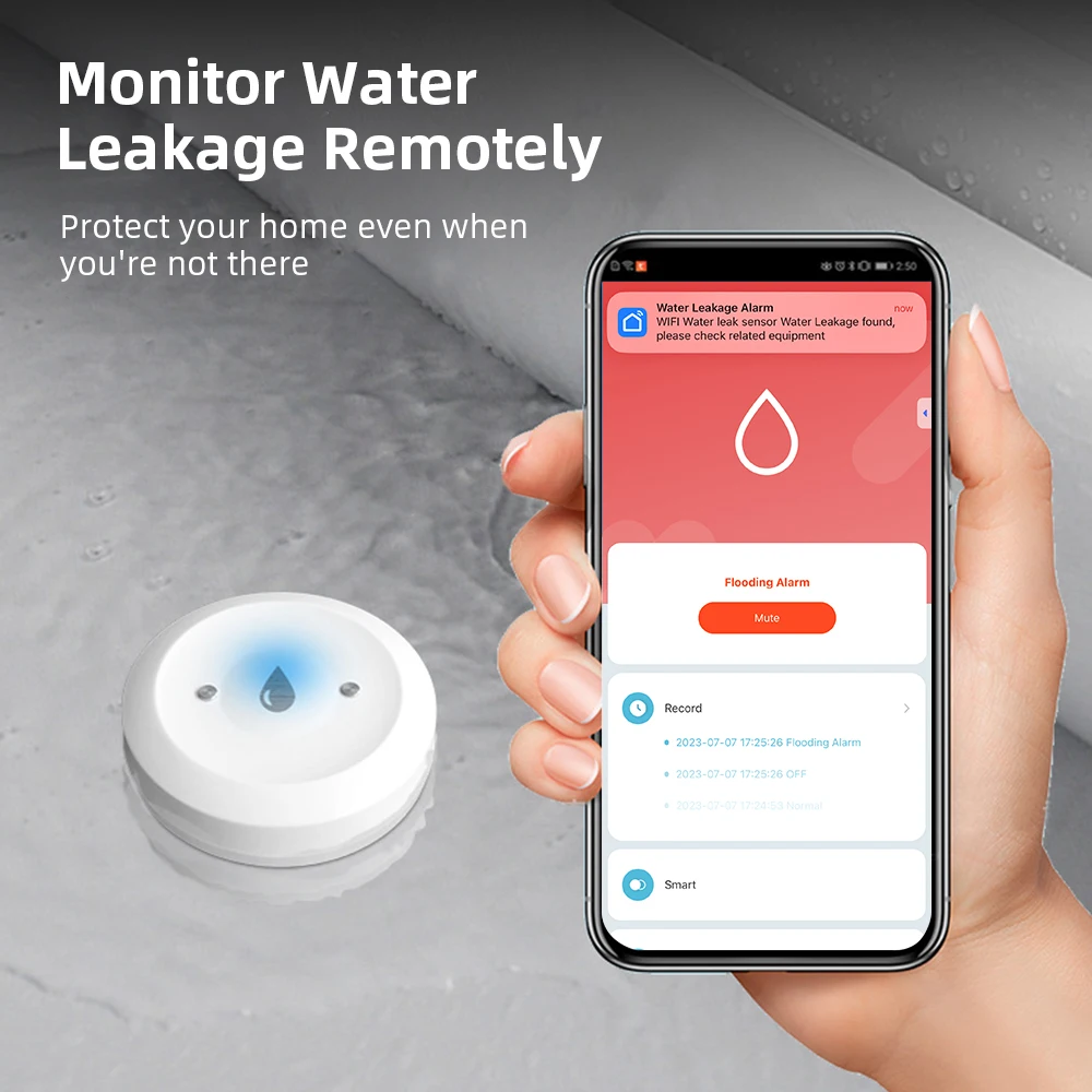 Zigbee3.0 スマート水漏れセンサー スマートライフア - Home Security With Monitoring のレビューと価格