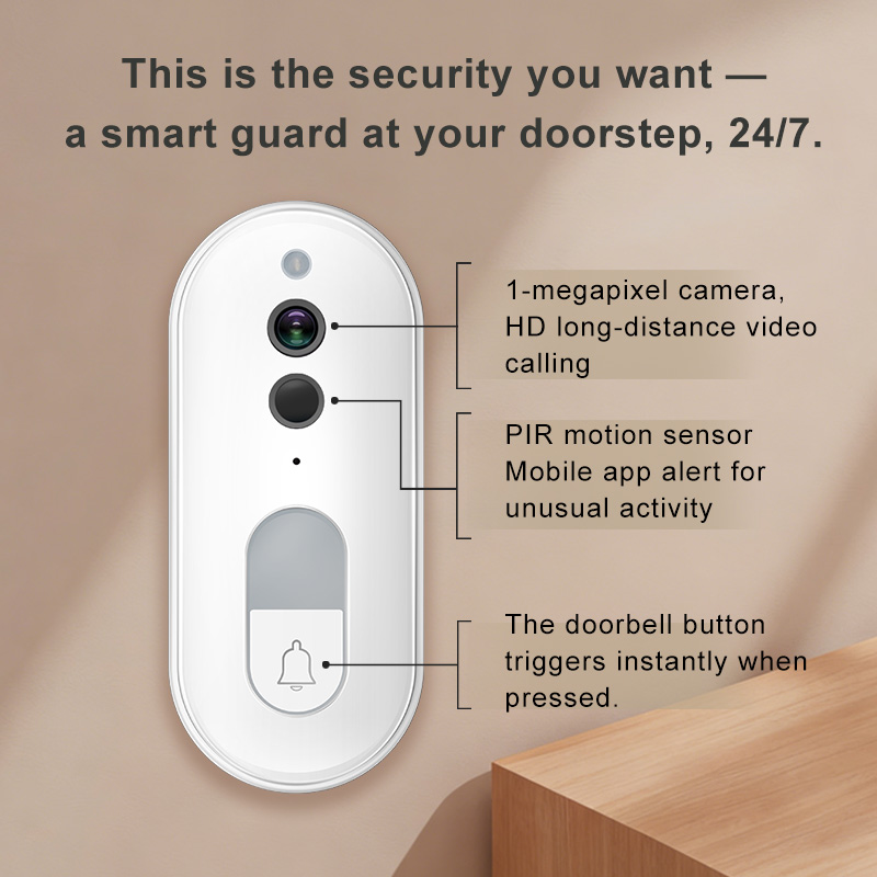Tuya スマートビデオドアベル ワイヤレス 1080P H - Home Security Monitoring Service のレビューと価格