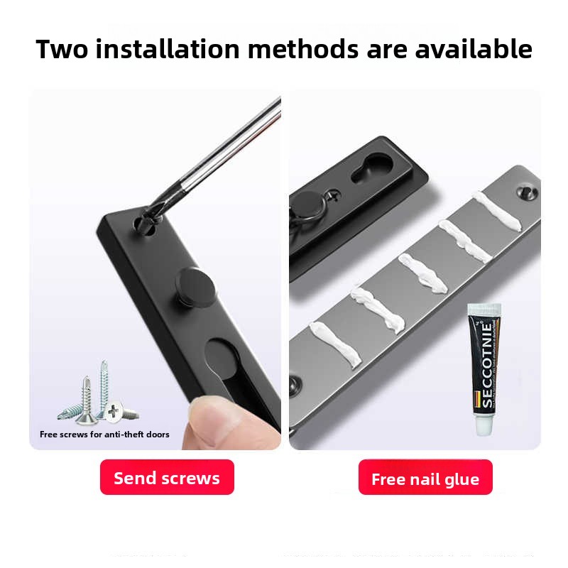 ドリル不要のステンレス製セキュリティドアチェーンプッシュボタ - Door Chain Guard のレビューと価格