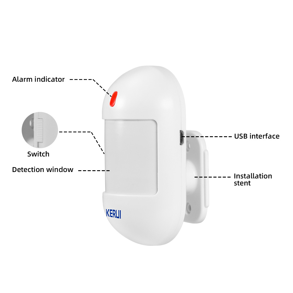 KERUI ワイヤレス PIR モーションセンサー赤外線検出 - Home Security Battery のレビューと価格