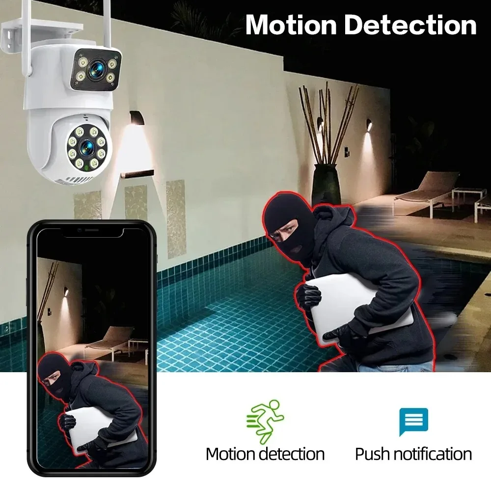 10チャンネルCCTVセキュリティ4KデュアルレンズPTZカ - Home Security With Monitoring のレビューと価格