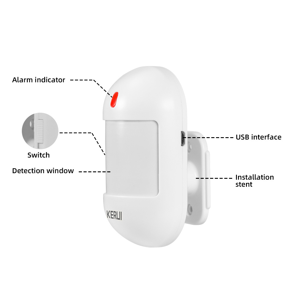 Kerui-ワイヤレス赤外線モーションセンサー,バッテリー付 - Home Security Battery のレビューと価格