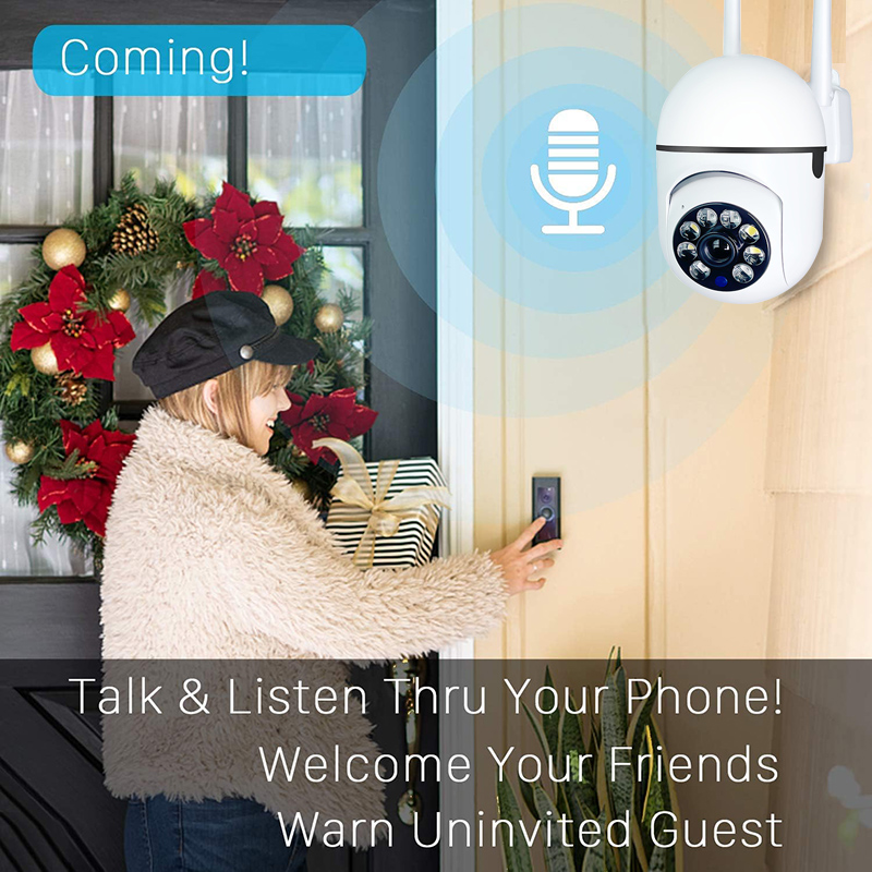 A7 ワイヤレス監視カメラ 360 度インターホン 1080 - Home Security La のレビューと価格