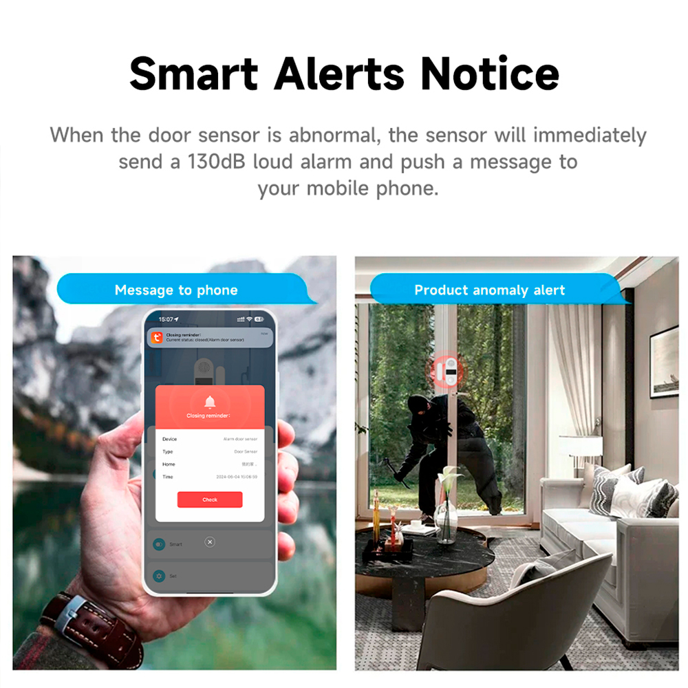 Tuya Zigbee ワイヤレスドアウィンドウ接触センサー - Window Alarm Sensor のレビューと価格