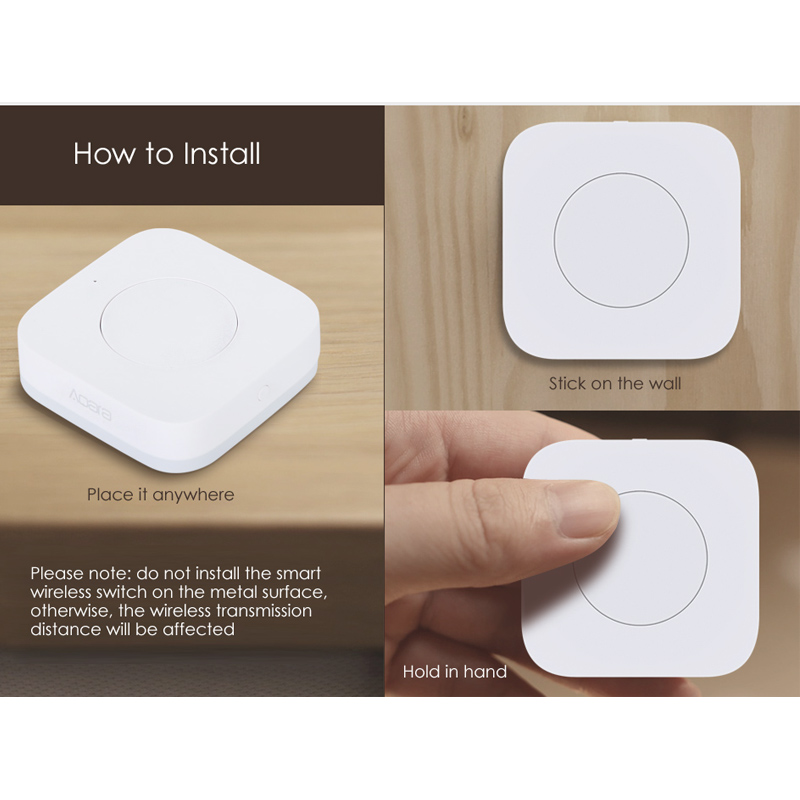 Aqara センサー スマート ワイヤレス ミニ スイッチ  - Home Security Xiaomi のレビューと価格