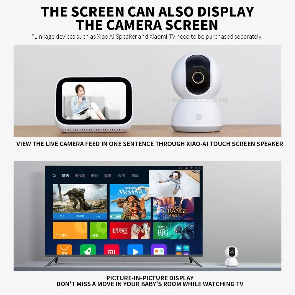 Xiaomi スマートIPカメラ 2K 360 °   パン - Home Security Xiaomi のレビューと価格
