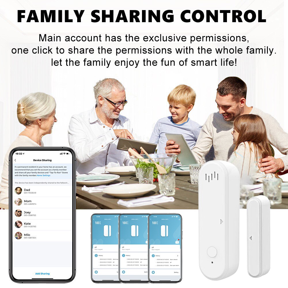 ONENUO Tuya スマート WiFi ドアセンサー 8 - Window Alarm Sensor のレビューと価格