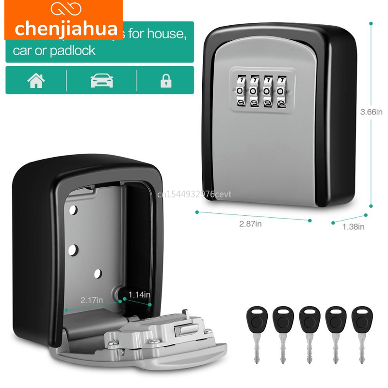 壁掛けキー収納秘密ボックスオーガナイザー 4 桁組み合わせパ - Home Security Tips のレビューと価格