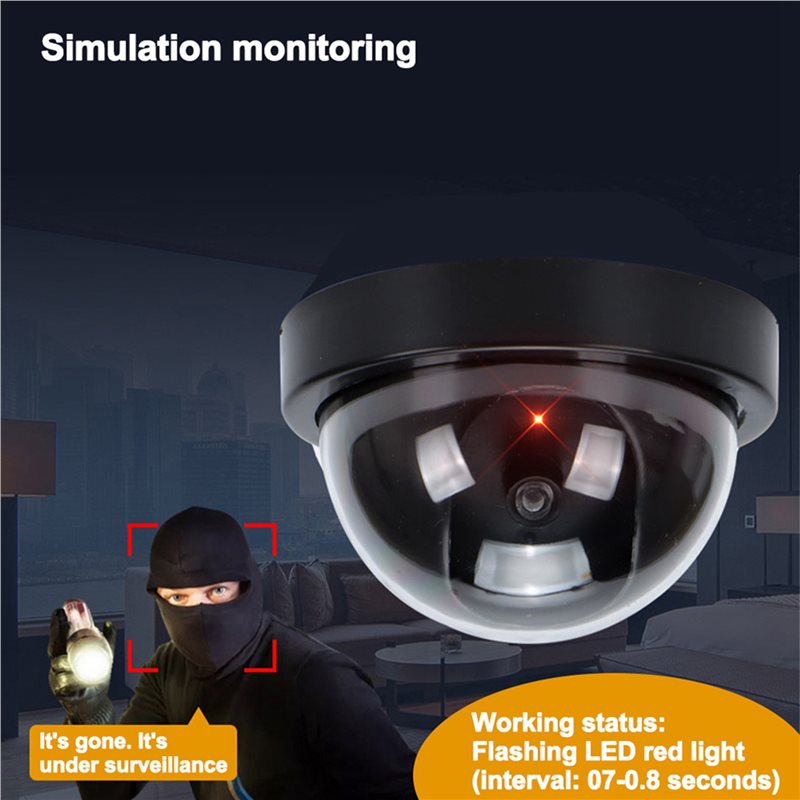 B63B-3X ダミー偽監視ドームカメラ、点滅LED付き、本 - Home Security Business のレビューと価格