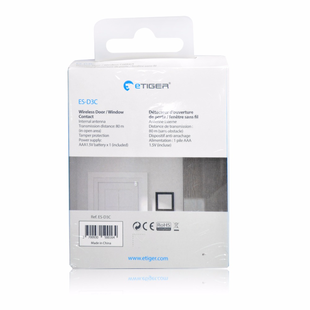 ETIGER ES-D3C ワイヤレスドア/窓 433MHz - Window Alarm Sensor のレビューと価格