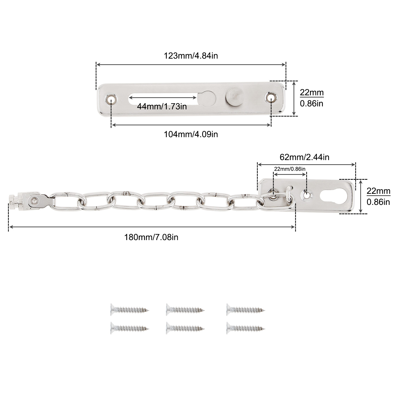 頑丈なセキュリティドアスライディングチェーンロック安全パンチ - Door Chain Guard のレビューと価格