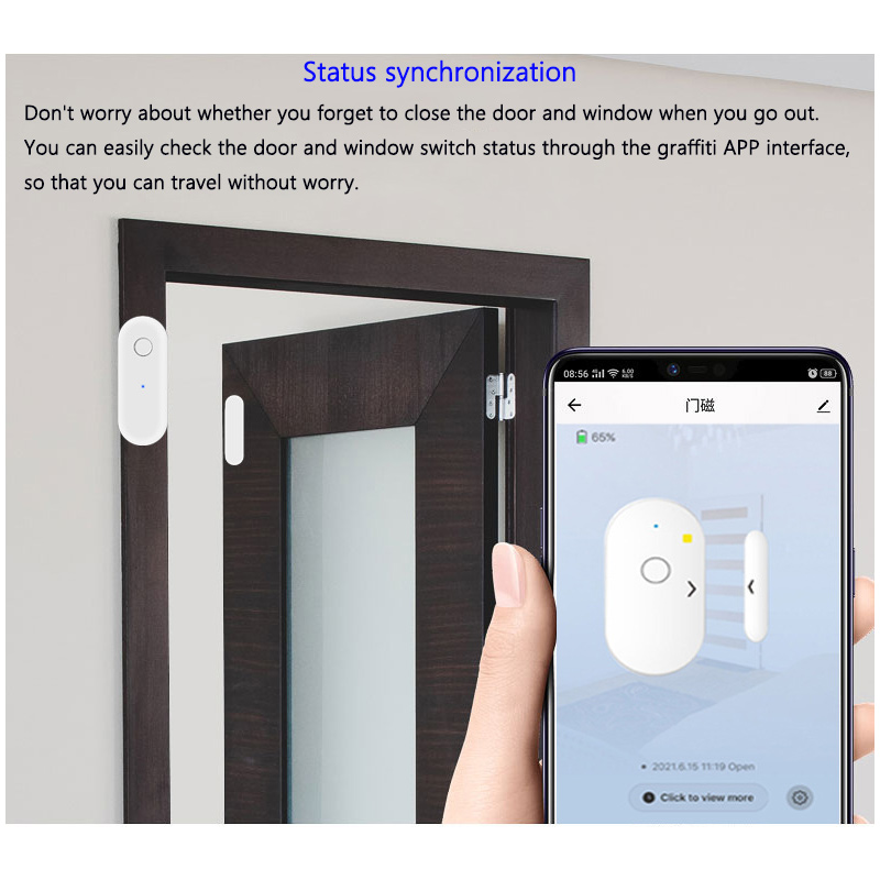 リモート受信アラーム Wi-Fi インテリジェントドア磁気検 - Window Alarm Sensor のレビューと価格