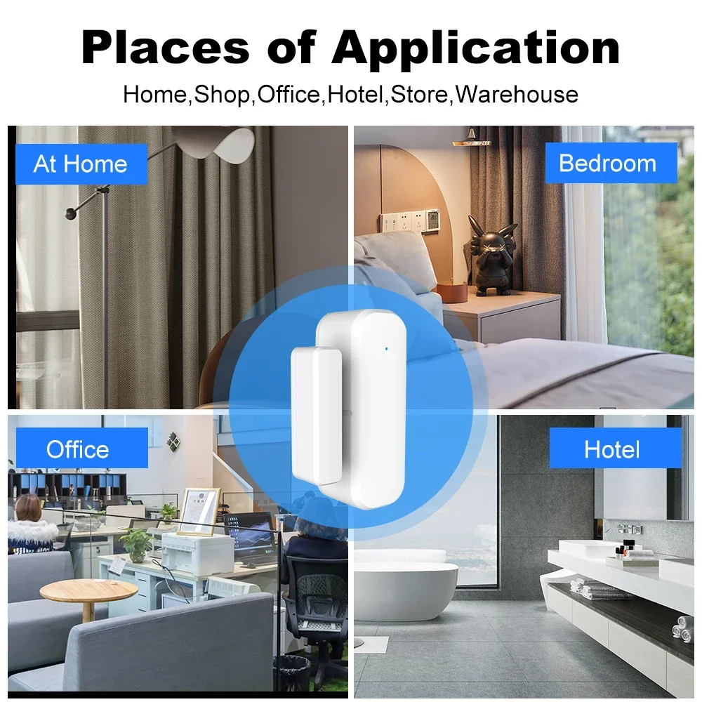 ZigBee ドア窓センサーゲート開閉検出器 Tuya スマ - Window Alarm Sensor のレビューと価格
