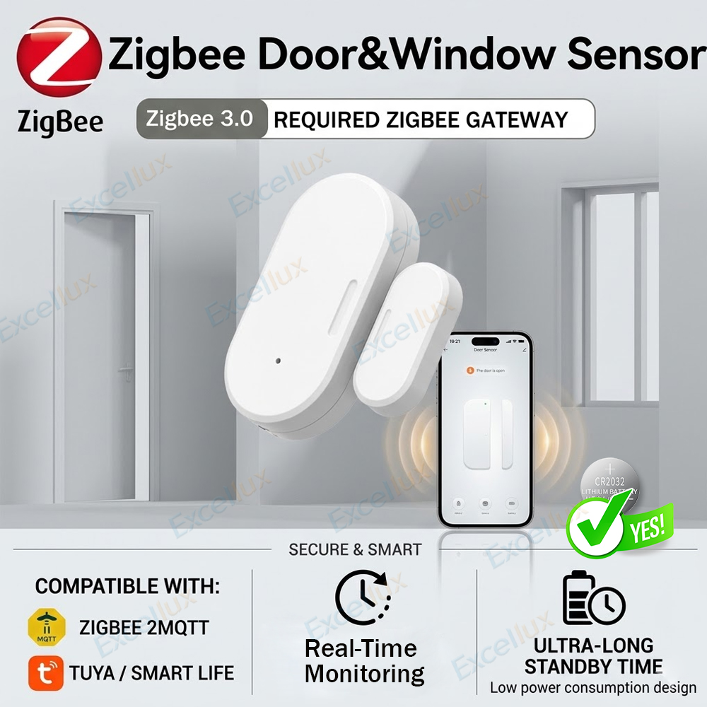 Tuya Zigbee ドアセンサー 窓接触センサー 開閉検 - Window Alarm Sensor のレビューと価格