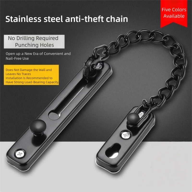 磨かれた頑丈なステンレス製ドアチェーンロック - スプリング - Door Chain Guard のレビューと価格