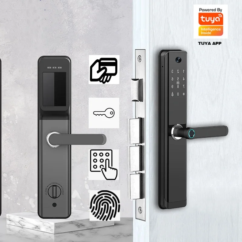 スマートホームセキュリティドアロックTuya Wifi指紋認 - Home Security Features のレビューと価格