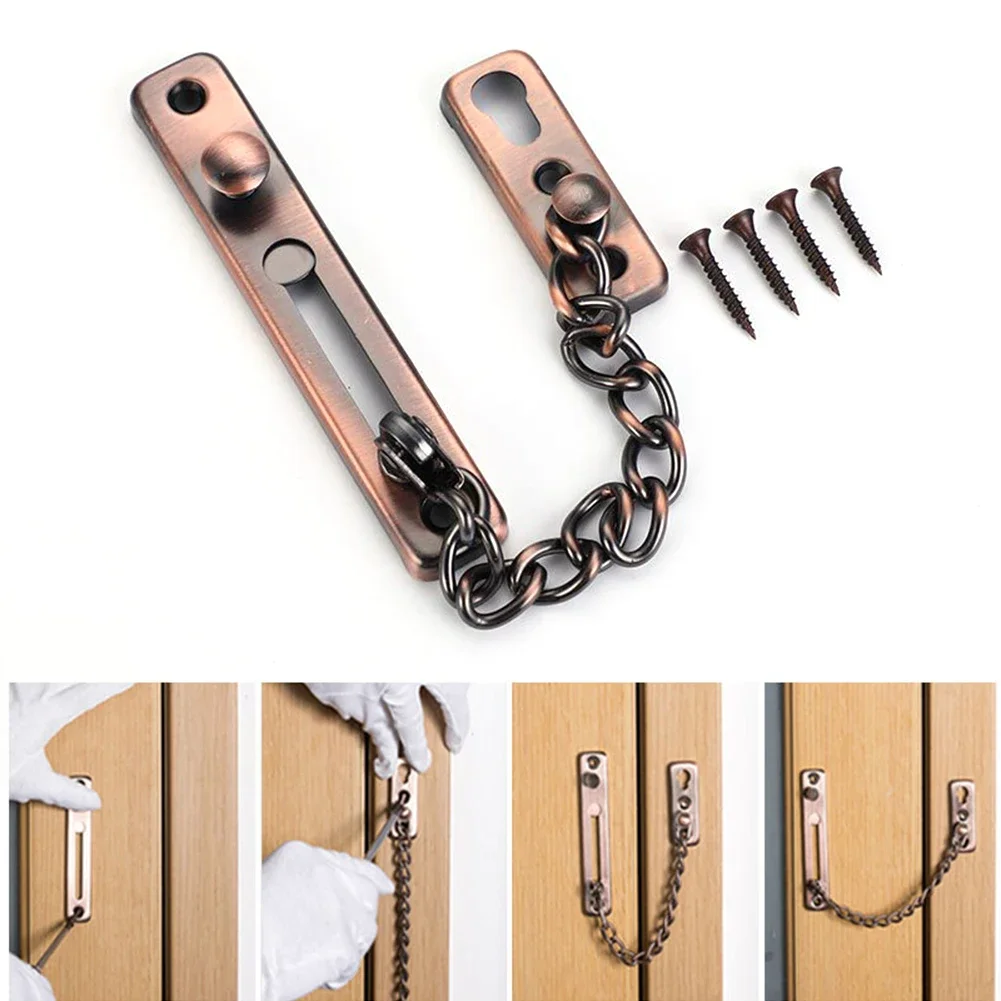 盗難防止ドアロックボルト安全チェーン、ホームラッチバックルガ - Door Chain Guard のレビューと価格