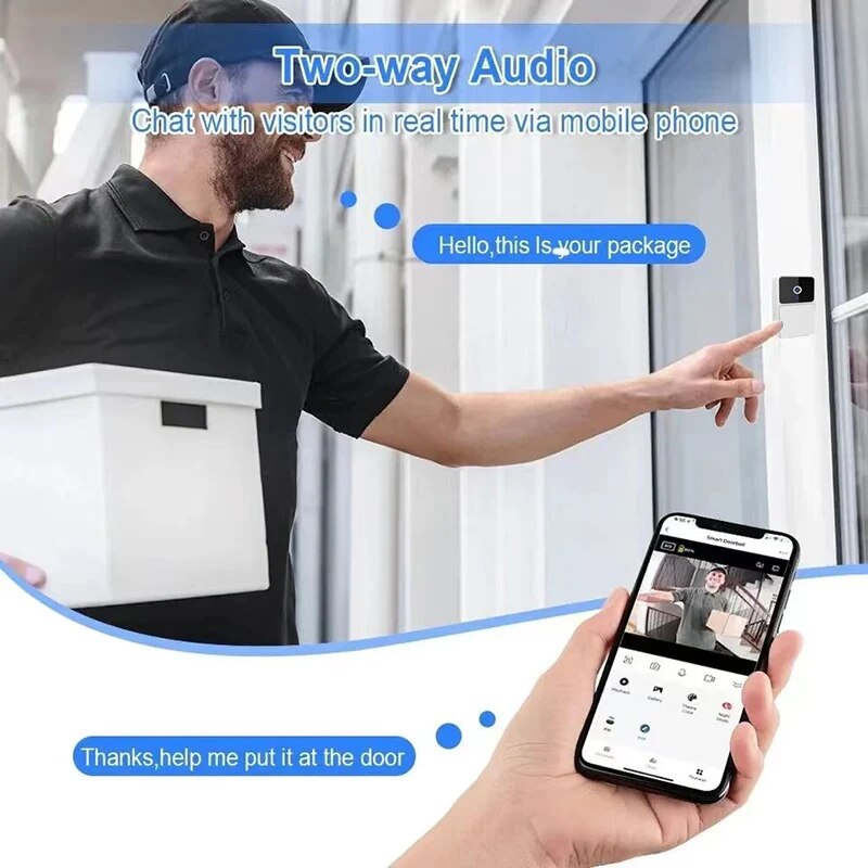 ホームセキュリティ用ワイヤレスWiFiビデオドアベル - H - Home Security Features のレビューと価格