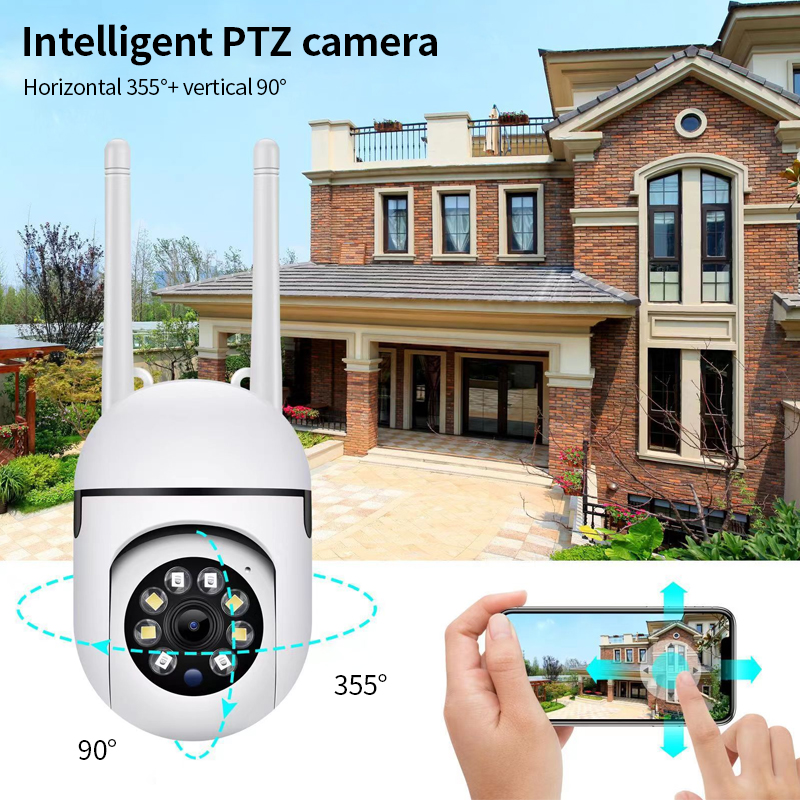 3MP WiFi カメラホーム PTZ IP カメラカラーナ - Home Security Monitoring Service のレビューと価格