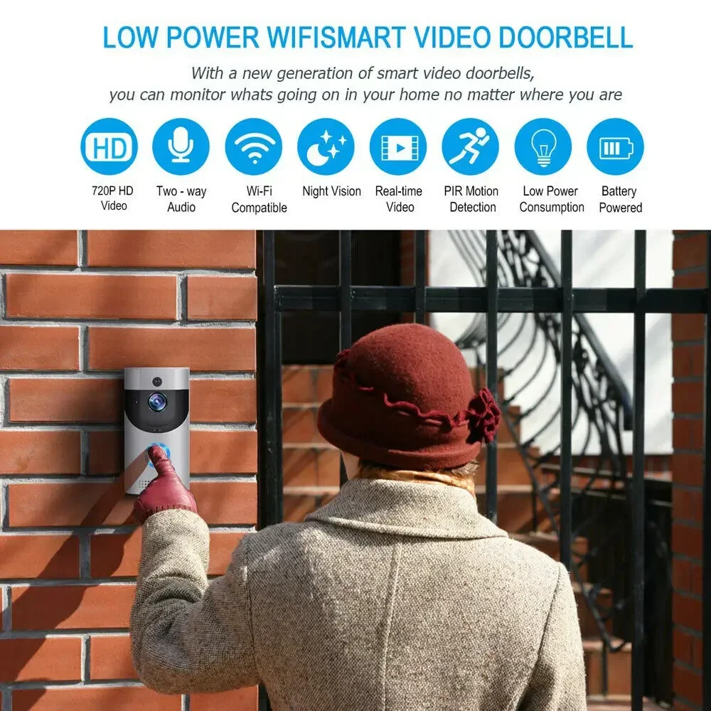 720P HD スマートホームワイヤレス WIFI ドアベル - Home Security Monitoring Service のレビューと価格