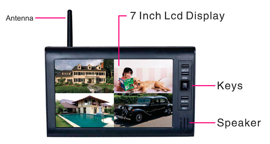 屋外ビデオ監視キット,LCD ccvセキュリティシステム,w - Home Security Battery のレビューと価格