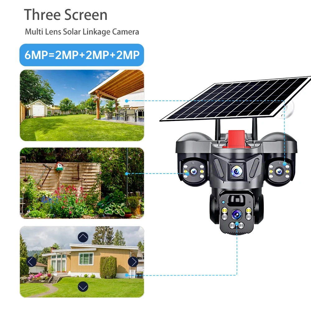 KERUI 屋外PTZ 6MP 4G SIM WIFI ソー - Home Security La のレビューと価格
