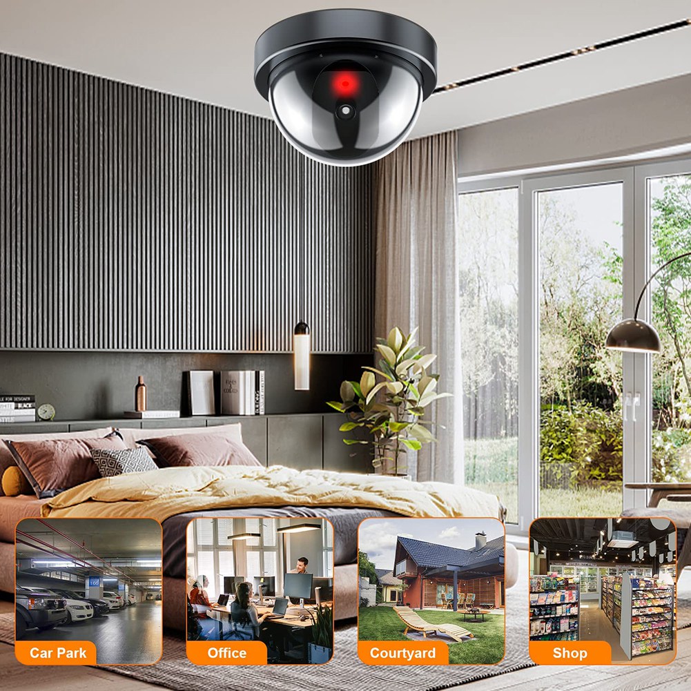 A55T ダミーセキュリティカメラ、赤色 LED ライト付き - Home Security And Camera System のレビューと価格