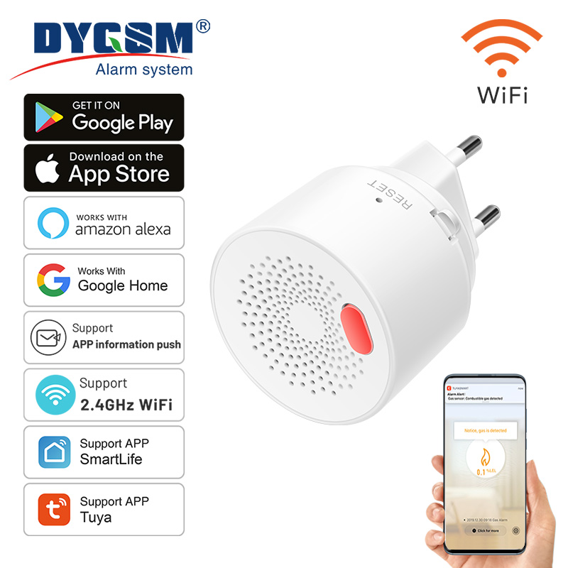Tuya-インテリジェント家庭用ガスセンサー,不燃性,ガス漏 - Home Security Business のレビューと価格